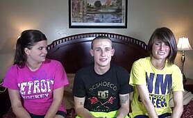 Chris Tickled by Steph and Nicole
